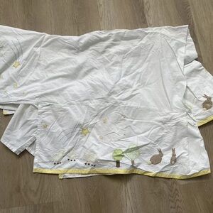 Pottery Barn Kids Twinkle Twinkle Crib Bedskirt 100% Cotton EUC